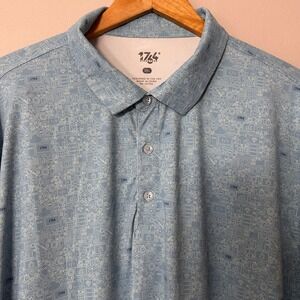 1764 Signature Polo Shirt Mens 3XL Blue Computer Science Coding Performance Golf